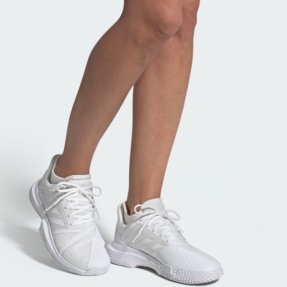 Adidas CourtJam Bounce Tennis Shoes Womens White Adidas CourtJam Bounce Tennis Shoes Womens White